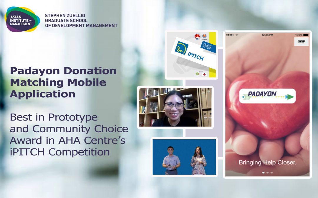 The AIM Padayon Donation Matching App bagged two major awards in the AHA Centre HELIX iPitch Competition