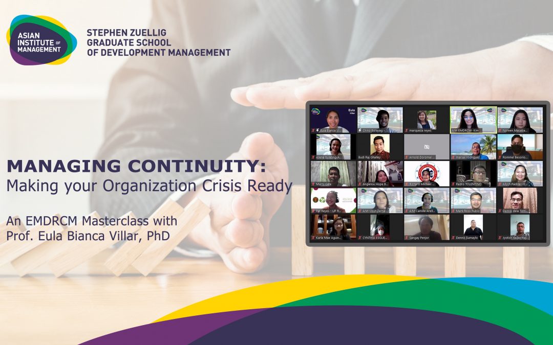 Managing Continuity: Making your Organization Crisis Ready