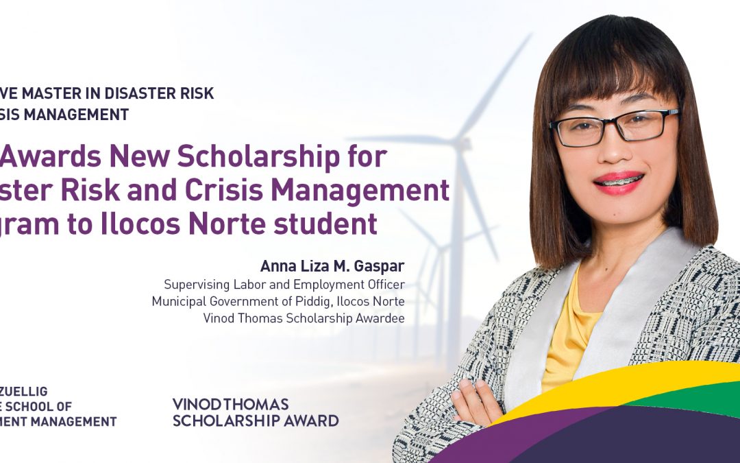 AIM awards new scholarship for Disaster Risk and Crisis Management program to Ilocos Norte student