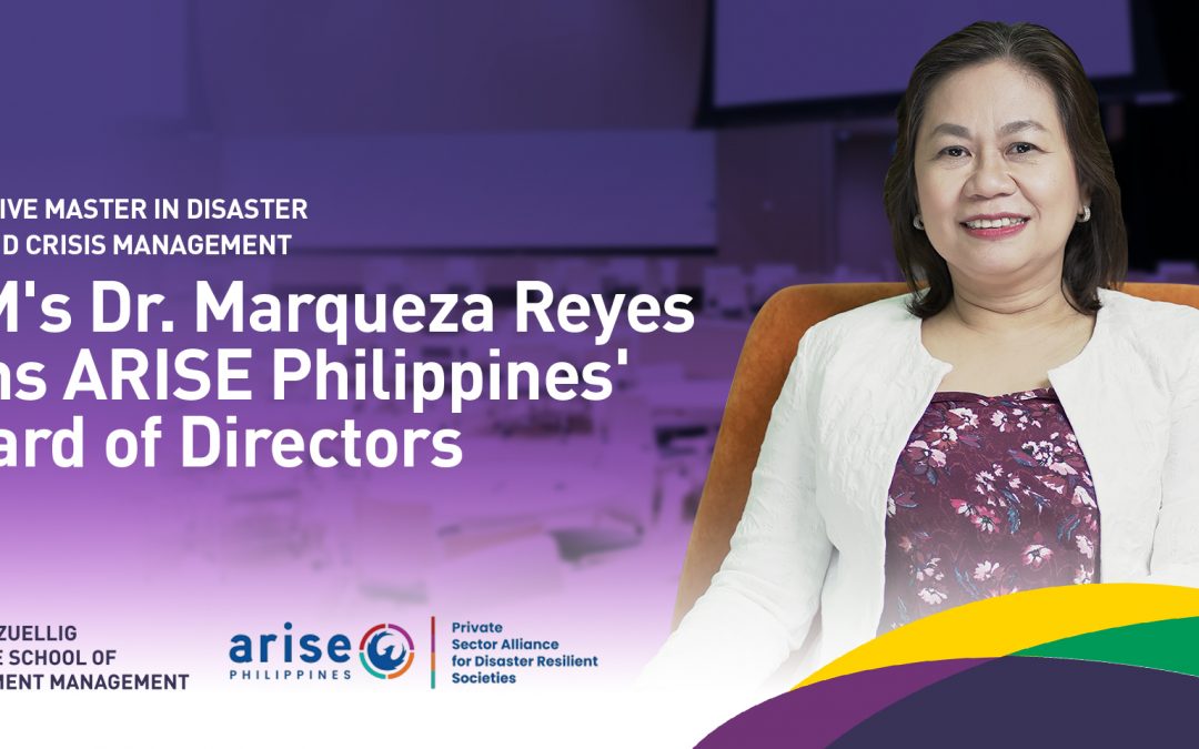 AIM’s Dr. Marqueza Reyes joins ARISE Philippines’ Board of Directors