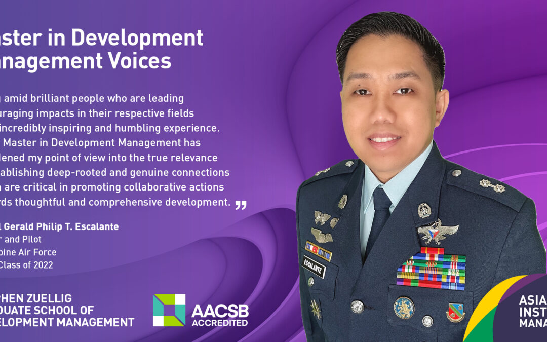 One military officer found meaning in his work through AIM’s Master in Development Management Program