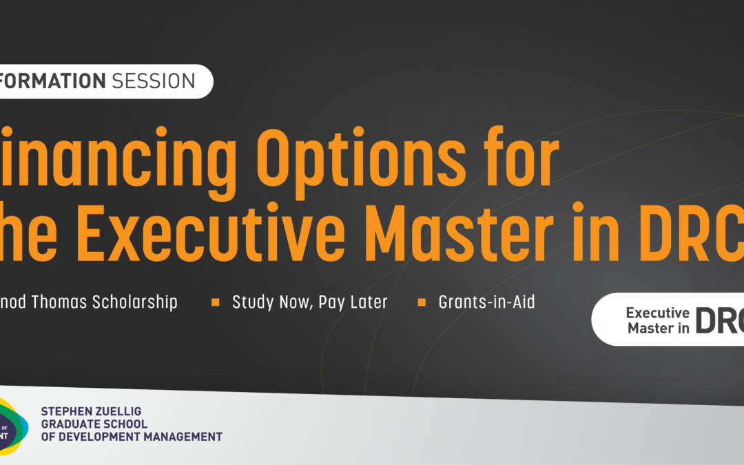 Executive Master in DRCM: Info Session on Financing Options